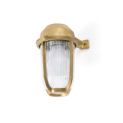 Luminosa Lighting Luminosa Borda 1 Light Outdoor Wall Lantern Brass Ip44E27 from B&Q