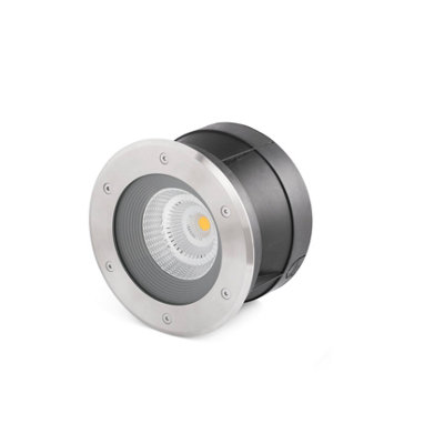 Luminosa Lighting Luminosa Suria Led Outdoor Recessed Spotlight Narrow Beam Angle Matt Nickel Ip67 from B&Q