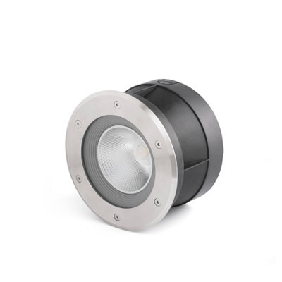 Luminosa Lighting Luminosa Suria Led Outdoor Recessed Spotlight Wide Beam Angle Matt Nickel Ip67 from B&Q
