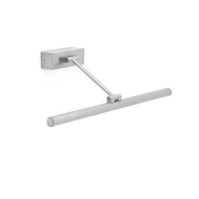 Luminosa Lighting Luminosa Magritte Led Medium Picture Wall Light Matt Nickel from B&Q