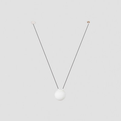 Luminosa Ing Luminosa Mine 1 Ceiling Pendant Wood, E27 Light/White