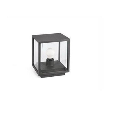 Luminosa Lighting Luminosa Nala 1 Light Outdoor Pedestal Light Dark Grey Ip54E27