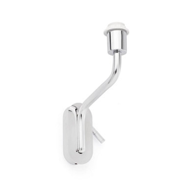 Luminosa Lighting Luminosa Eterna 1 Light Indoor Wall Reading Light Chrome Shade Not IncludedE27 from B&Q