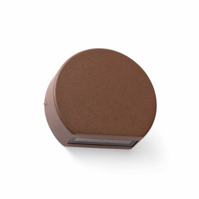 B&Q -  Luminosa Pill Led Outdoor Wall Light Rust Brown Ip54