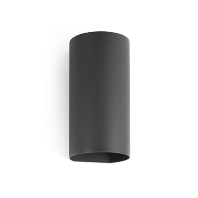 Luminosa Lighting Luminosa Bruc Led Outdoor Up Down Wall Light Dark Grey Ip54 from B&Q