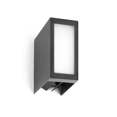 Luminosa Lighting Luminosa Log Led Outdoor Wall Light WhiteDark Grey Ip54 from B&Q