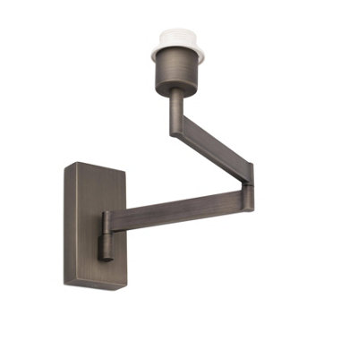 Luminosa Lighting Luminosa Artis 1 Light Indoor Adjustable Wall Lamp Bronze Shade Not IncludedE27 from B&Q