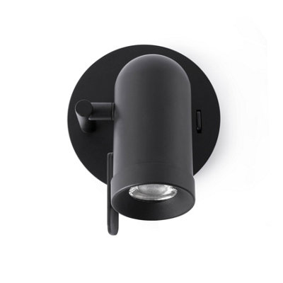 Luminosa Lighting Luminosa Orleans 1 Light Indoor Adjustable Wall Spotlight BlackGu10 from B&Q