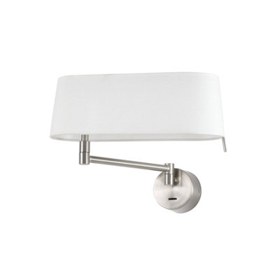 Luminosa Lighting Luminosa Desliz Led Wall Lamp Nickel 11W 2700K from B&Q