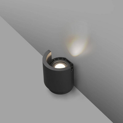Luminosa Lighting Luminosa Noboru Outdoor Led Projector Wall Light Dark Grey 16W 3000K Ip65 from B&Q
