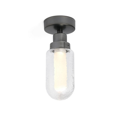 B&Q -  Luminosa Brume Bathroom Led Ceiling Lamp Metallic Grey 3W 2700K