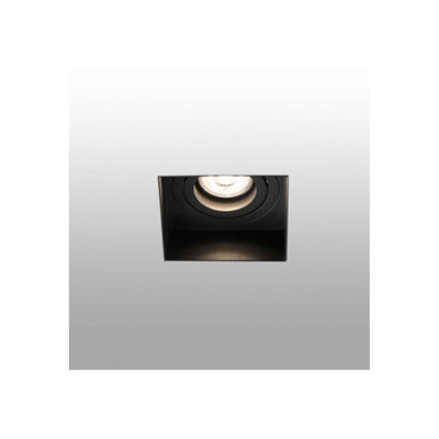 Luminosa Lighting Luminosa Hyde Black Tiltable Square Recessed Downlight TrimlessGu10 from B&Q