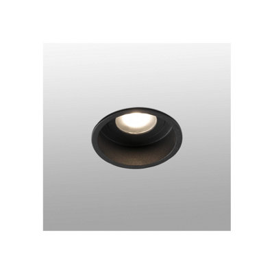 Luminosa Lighting Luminosa Hyde Black Round Recessed Downlight Ip44Gu10 from B&Q