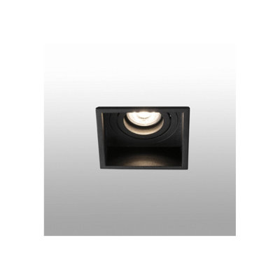 Luminosa Lighting Luminosa Hyde Black Tiltable Square Recessed DownlightGu10 from B&Q