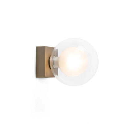 Luminosa Lighting Luminosa Perla Bathroom Bronze Globe Wall Light 1X G9 Ip44 from B&Q