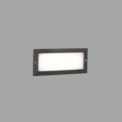 Luminosa Lighting Luminosa Stripe Outdoor Led Recessed Wall Light Wall Light Dark Grey 5W 3000K Ip54 from B&Q