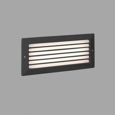 Luminosa Lighting Luminosa Stripe Outdoor Led Recessed Wall Light Dark Grey 5W 3000K Ip54 from B&Q