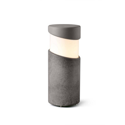 Luminosa Lighting Luminosa Block Outdoor Bollard Pedestal Light Concrete 1X E27 Ip65 from B&Q