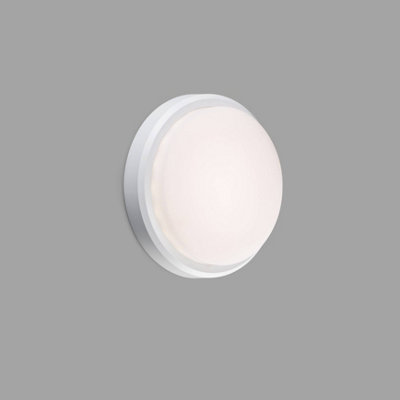 Luminosa Lighting Luminosa Tom Outdoor Led Flush Wall Lamp White 11W 3000K Ip65 from B&Q