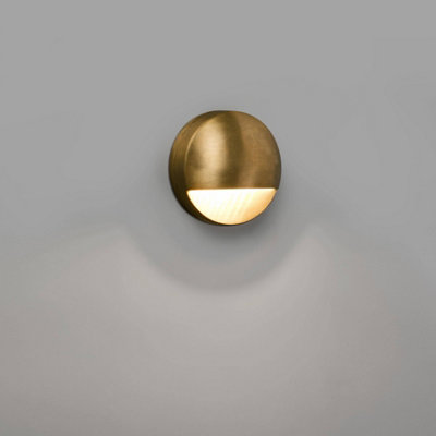 Luminosa Lighting Luminosa Drak Outdoor Led Wall Lamp Brass 6W 3000K Ip44 from B&Q