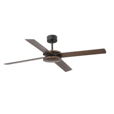 Luminosa Lighting Luminosa Polea Ceiling Fan 132Cm Brown 4 Blades