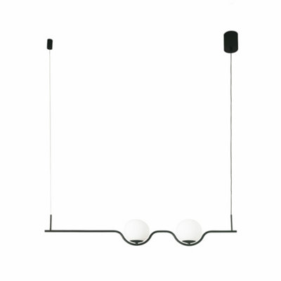 B&Q -  Luminosa Le Vita Led Pendant Black 2X 6W 2700K