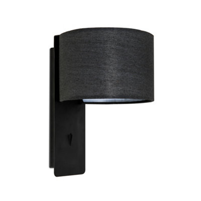 Luminosa Lighting Light/Black Luminosa Ing Luminosa Fold Wall With Shade E27 B&Q