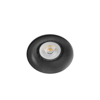 B&Q -  Luminosa Neon Black Recessed Downlight Round 1X Gu10