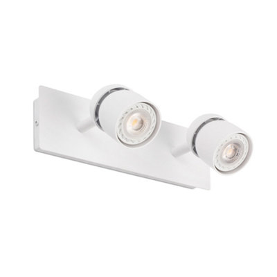 B&Q -  Luminosa Coco Twin Spotlight Wall Lamp White 2X Gu10