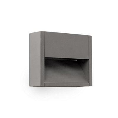 Luminosa Lighting Luminosa Grada Outdoor Surface Mounted Led Wall Lamp Dark Grey 3W 3000K Ip54 from B&Q