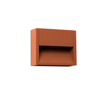 Luminosa Lighting Luminosa Grada Outdoor Surface Mounted Led Wall Lamp Rust 3W 3000K Ip54 from B&Q
