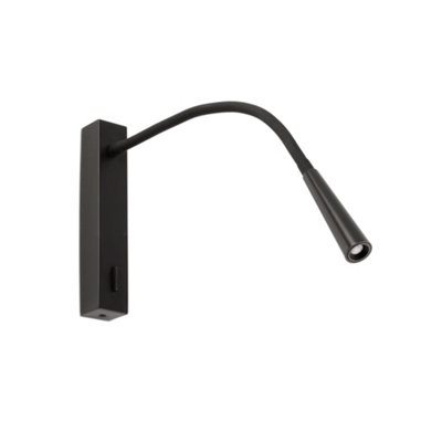 B&Q -  Luminosa Flin Led Adjustable Reading Light Black 3W 3000K