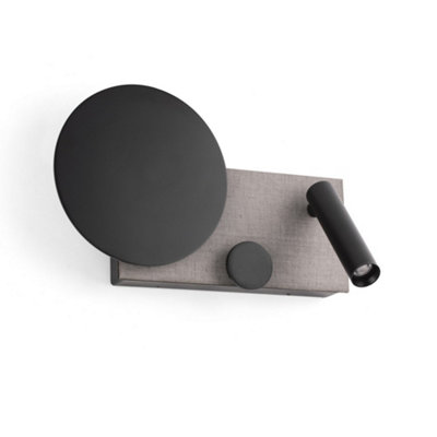 Luminosa Lighting Luminosa Klee Integrated Led Reading Light Wall Light Grey2700K from B&Q