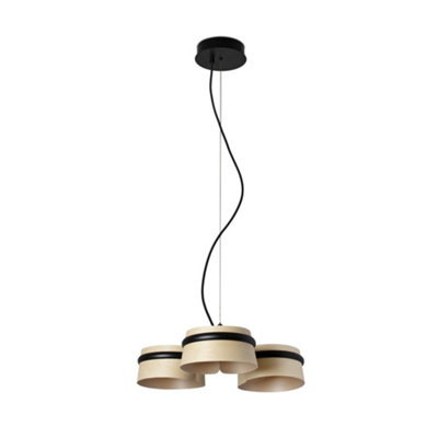Luminosa Lighting Luminosa Loop Integrated Led Pendants Wood2700K from B&Q