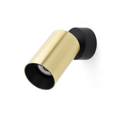 B&Q -  Luminosa Stan Satin Gold Projector Single Spotlight