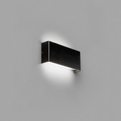Luminosa Lighting Luminosa Nash Integrated Led Flush Wall Light Wall Light Black3000K from B&Q