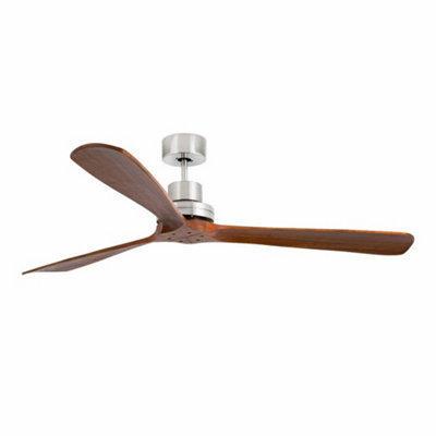 Luminosa Lighting Luminosa Lantau-G Matt Nickel Ceiling Fan With Dc Motor from B&Q