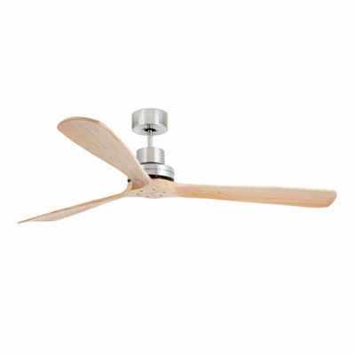 Luminosa Lighting Luminosa Lantau-G Matt NickelPine Ceiling Fan With Dc Motor from B&Q