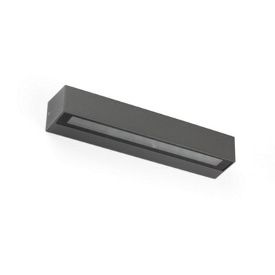 Luminosa Lighting Luminosa Doro-20 Integrated Led Up Down Lighter Outdoor Wall Light Grey3000KIp65 from B&Q