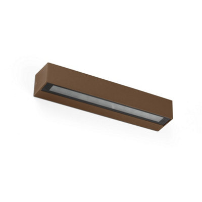 Luminosa Lighting Luminosa Doro-20 Integrated Led Up Down Lighter Outdoor Wall Light Brown3000KIp65 from B&Q