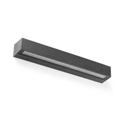 Luminosa Lighting Luminosa Doro-28 Integrated Led Up Down Lighter Outdoor Wall Light Grey3000KIp65 from B&Q