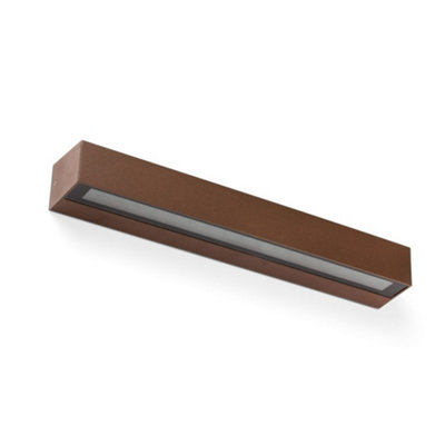 Luminosa Lighting Luminosa Doro-28 Integrated Led Up Down Lighter Outdoor Wall Light Brown3000KIp65 from B&Q