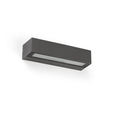 Luminosa Lighting Luminosa Lako Integrated Led Down Lighter Outdoor Wall Light Grey3000KIp65 from B&Q