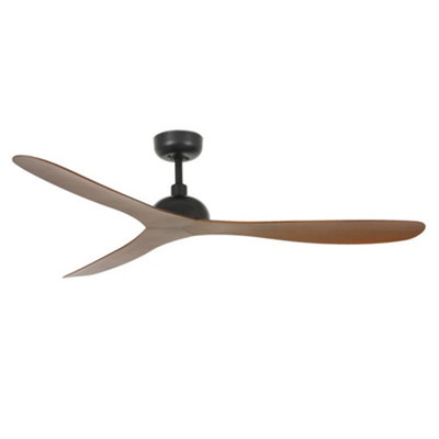 Luminosa Lighting Luminosa Gotland BlackWood Ceiling Fan from B&Q