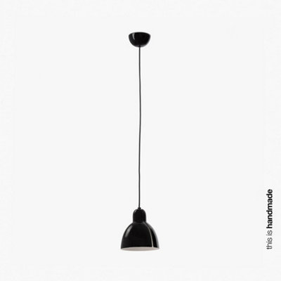 Luminosa Lighting Luminosa Venice Black Dome Pendant Lamp from B&Q