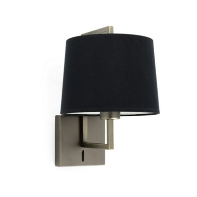 Luminosa Lighting Luminosa Frame Wall Light With Shade GoldE27 from B&Q