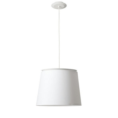 Luminosa Lighting Luminosa Savoy Cylindrical Pendants WhiteE27 from B&Q