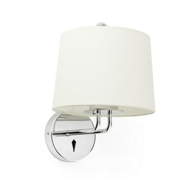 Luminosa Lighting Luminosa Montreal Wall Light With Shade ChromeE27 from B&Q
