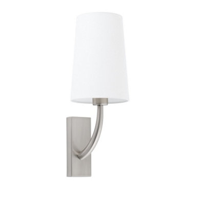 Luminosa Lighting Luminosa Rem Wall Light With Shade NickelE27 from B&Q