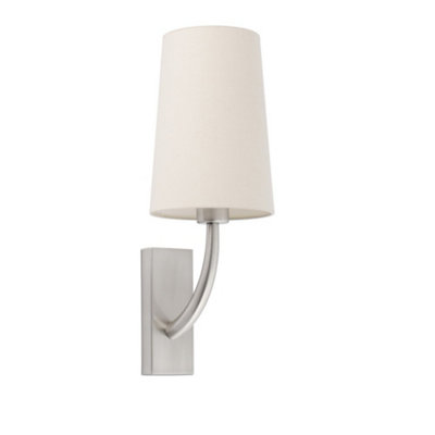 Luminosa Lighting Luminosa Rem Wall Light With Shade NickelE27 from B&Q